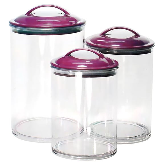 Reston Lloyd 6pc Acrylic Canister Set Plum