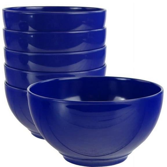 Reston Lloyd 73705 6pc Melamine Bowl Set  Indigo