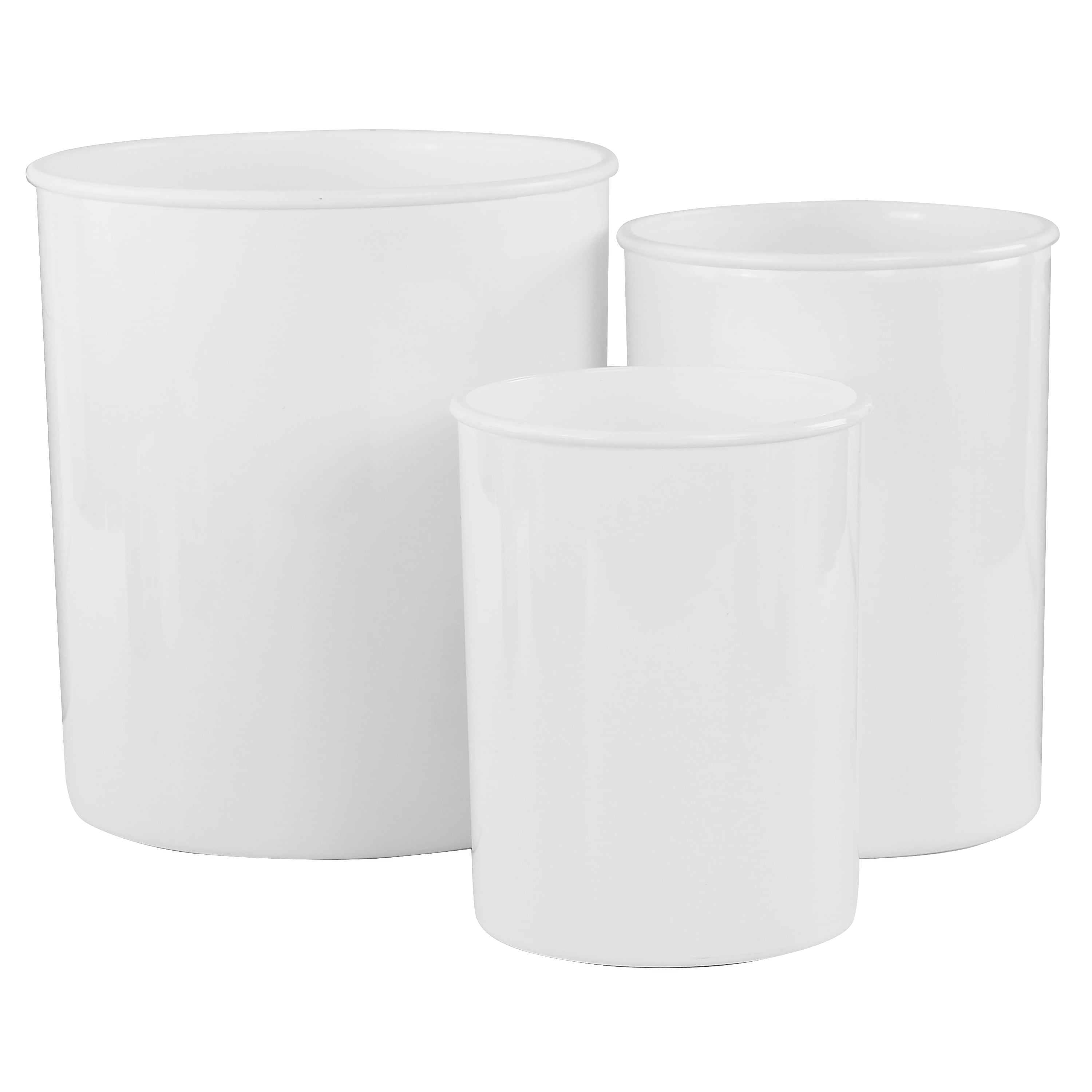 Reston Lloyd Multipurpose Utensil/Crock Holders Organize Wide Variety of Sizes of Utensils & Tools, Includes Extra Large, Large, & Miniature, White