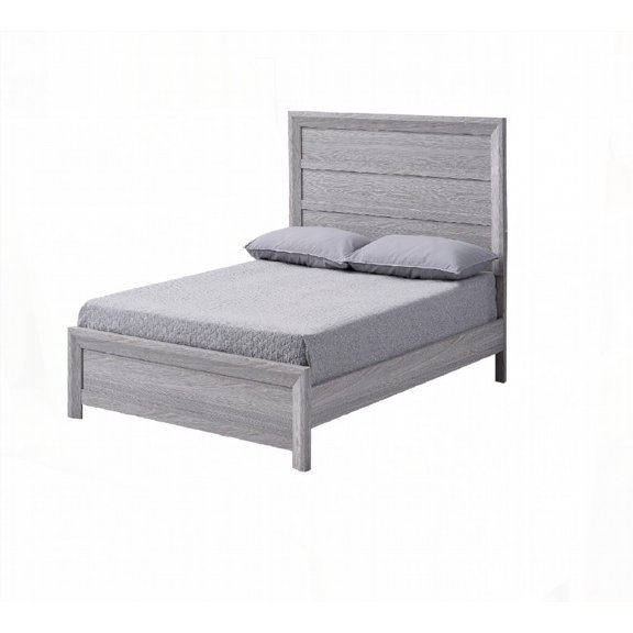 Restonic 1Pc Gray Rustic Twin Bed | Decking Headboard Design