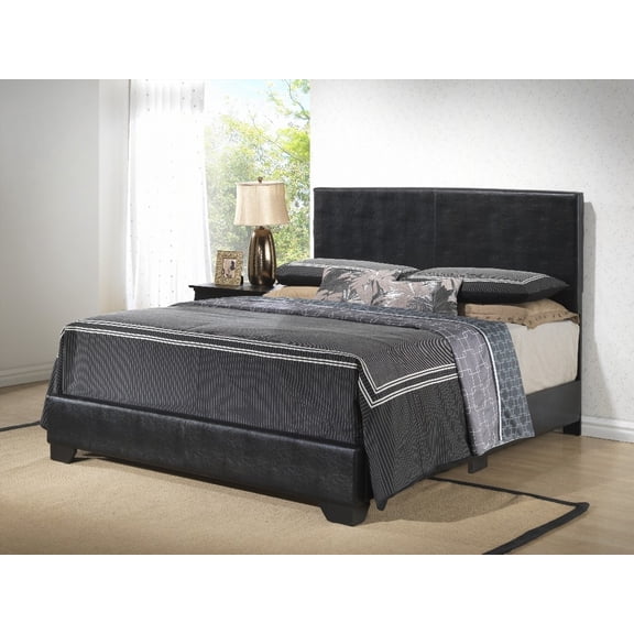 Restonic Black Full Bed - 47"H x 57"W x 81"D | Sturdy Durable | Quick Assembly