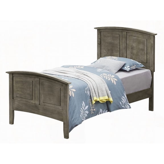 Restonic Comfortable Gray Twin Bed - Space Optimizing!