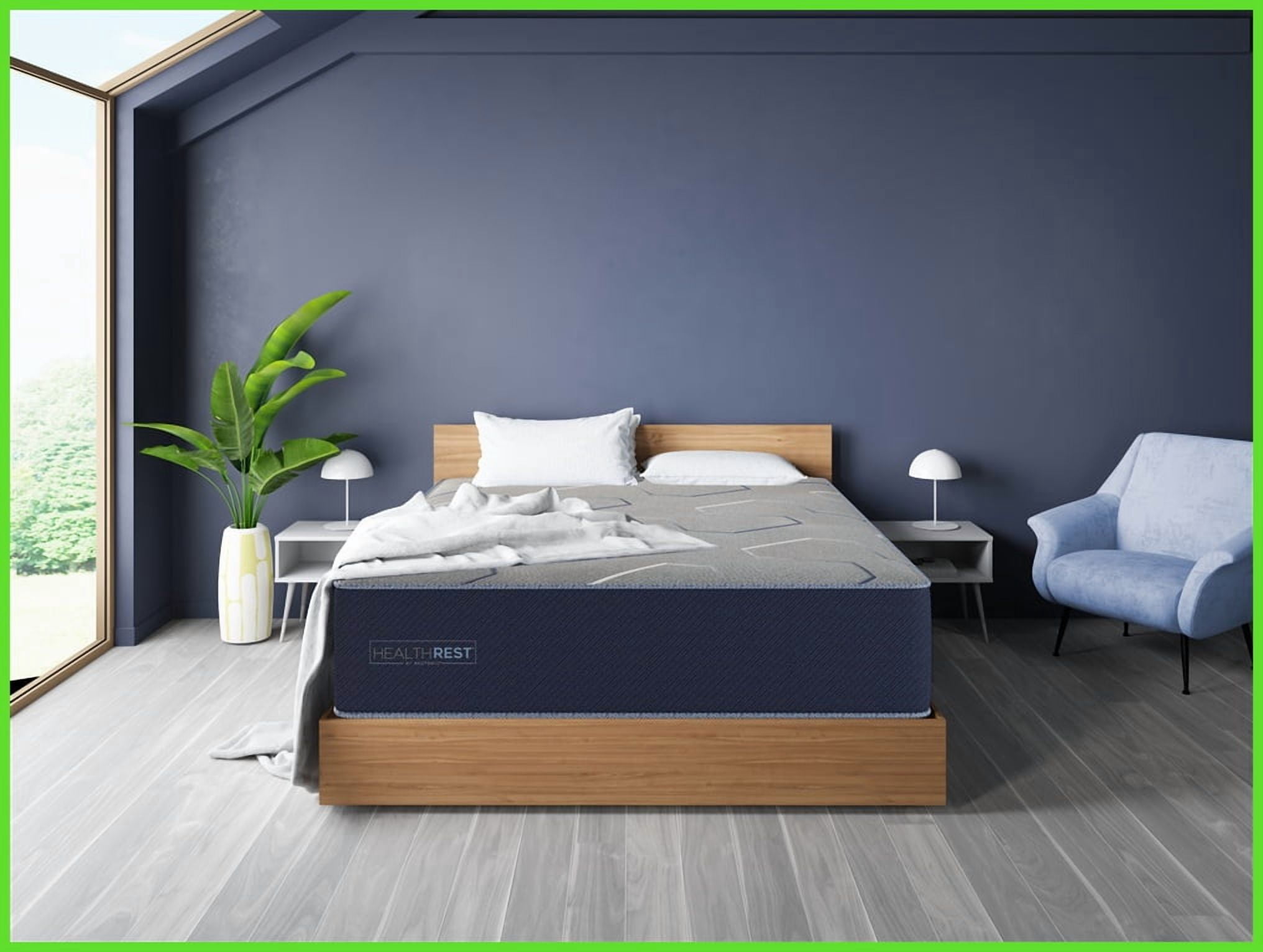 Restonic HealthRest PolarBreeze Plush California King Mattress - Dual Cooling Gel Foam for Health-Focused Sleepers