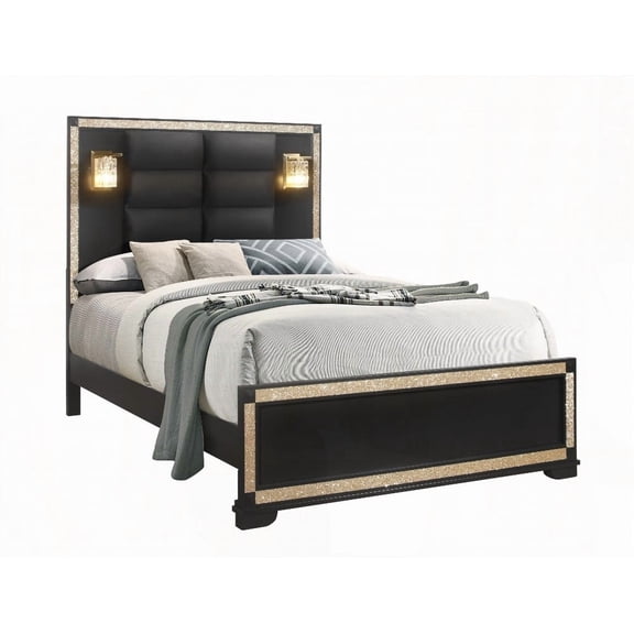 Restonic LIVELY Queen Bed with Glitter Detail & Padded Headboard