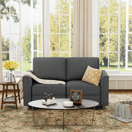 Restonic Modular Sectional Sofa with Storage Seat | 27'' Ottoman & Memory Foam Cushion