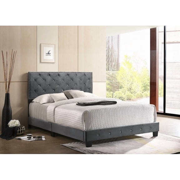 Restonic Transitional Gray Full Bed With Storage | Adaptable to Various Decor