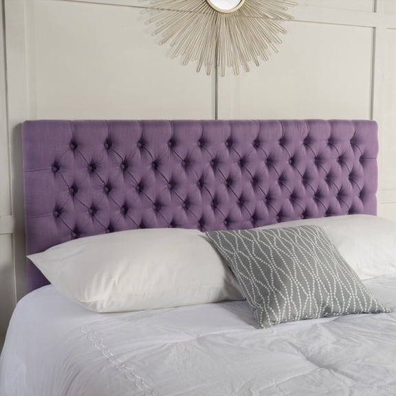 Restonic Upholstered Queen Headboard | Sleek Minimalist Style | Solid Wood Legs