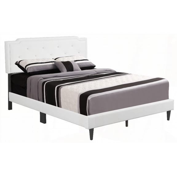 Restonic White Full Bed - 47"H x 57"W x 81"D, Easy Setup
