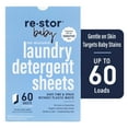 thumbnail image 1 of Restor Baby Laundry Detergent Sheets 60 Pack 60 Washes (Unscented), 1 of 10
