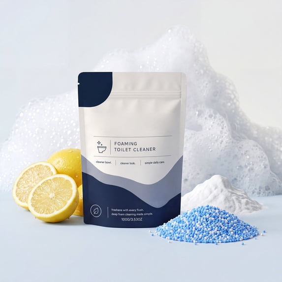 Foaming Cleaning Powder,Fresh Scent Daily Care Powder,Fast Dissolving Formula for Everyday Freshness,Easy Flush Use