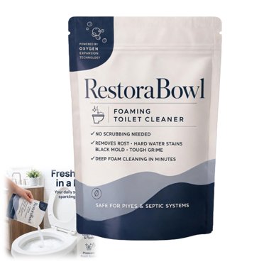 22 No Powder Restorabowl Toilet Cleaner, Foaming Cleaning Powder, Fresh Scent Daily ...