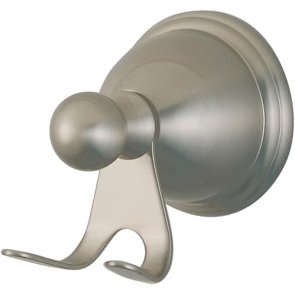 Restoration Robe Hook Brushed Nickel BA3967SN Brass Construction with Mounting Hardware