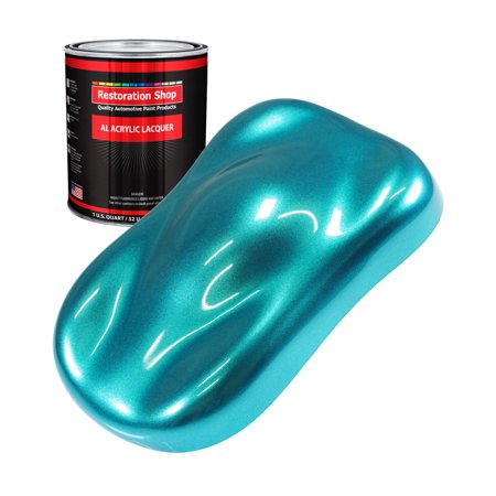 Restoration Shop - Aquamarine Firemist Acrylic Lacquer Auto Paint - Quart Paint Color Only - Professional Gloss