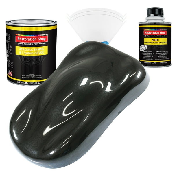 Restoration Shop Black Metallic Acrylic Enamel Auto Paint Complete