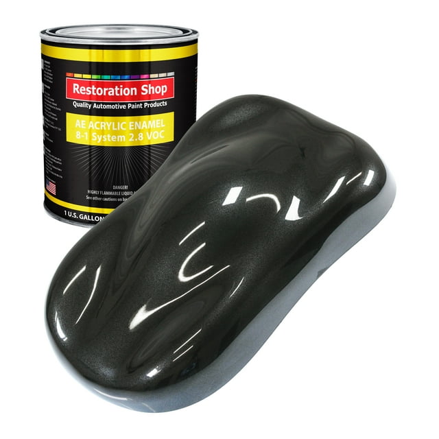 Restoration Shop Black Metallic Acrylic Enamel Auto Paint Gallon