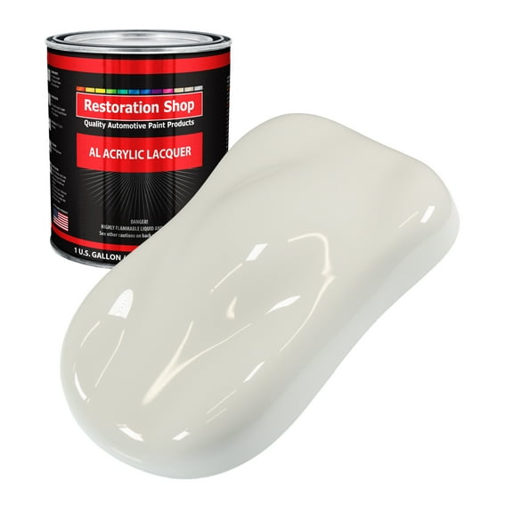 Restoration Shop - Bmw Alpine White Acrylic Lacquer Auto Paint - Gallon Paint Color Only - Professional Gloss