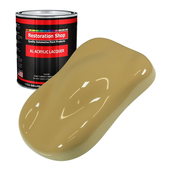 Restoration Shop - Buckskin Tan Acrylic Lacquer Auto Paint - Gallon Paint Color Only - Professional Gloss