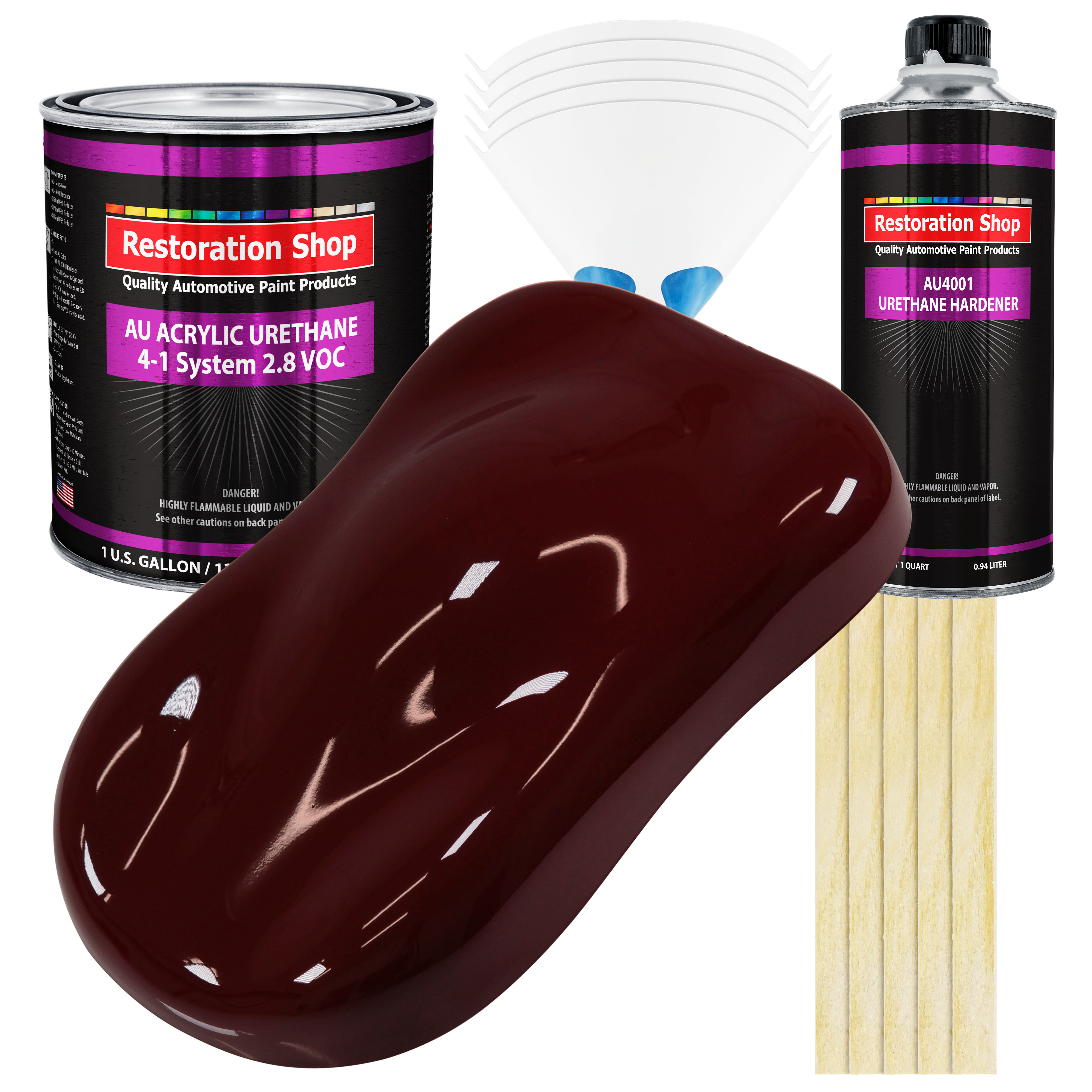 Restoration Shop Burgundy Acrylic Urethane Auto Paint Complete Gallon