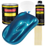 Restoration Shop - Cobra Blue Metallic Acrylic Enamel Auto Paint, Complete Gallon Paint Kit, Single Stage High Gloss