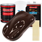 Restoration Shop - Dark Brown Acrylic Lacquer Auto Paint - Complete Gallon Paint Kit with Slow Thinner