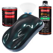 Restoration Shop - Dark Turquoise Metallic Acrylic Lacquer Auto Paint - Complete Quart Paint Kit with Medium Thinner