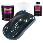 Restoration Shop Dark Turquoise Metallic Acrylic Urethane Auto Paint Complete Quart Paint Kit, Single Stage High Gloss