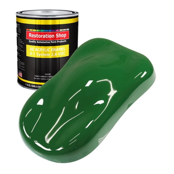 Restoration Shop Emerald Green Acrylic Enamel Auto Paint - Gallon Paint Color Only - Single Stage High Gloss