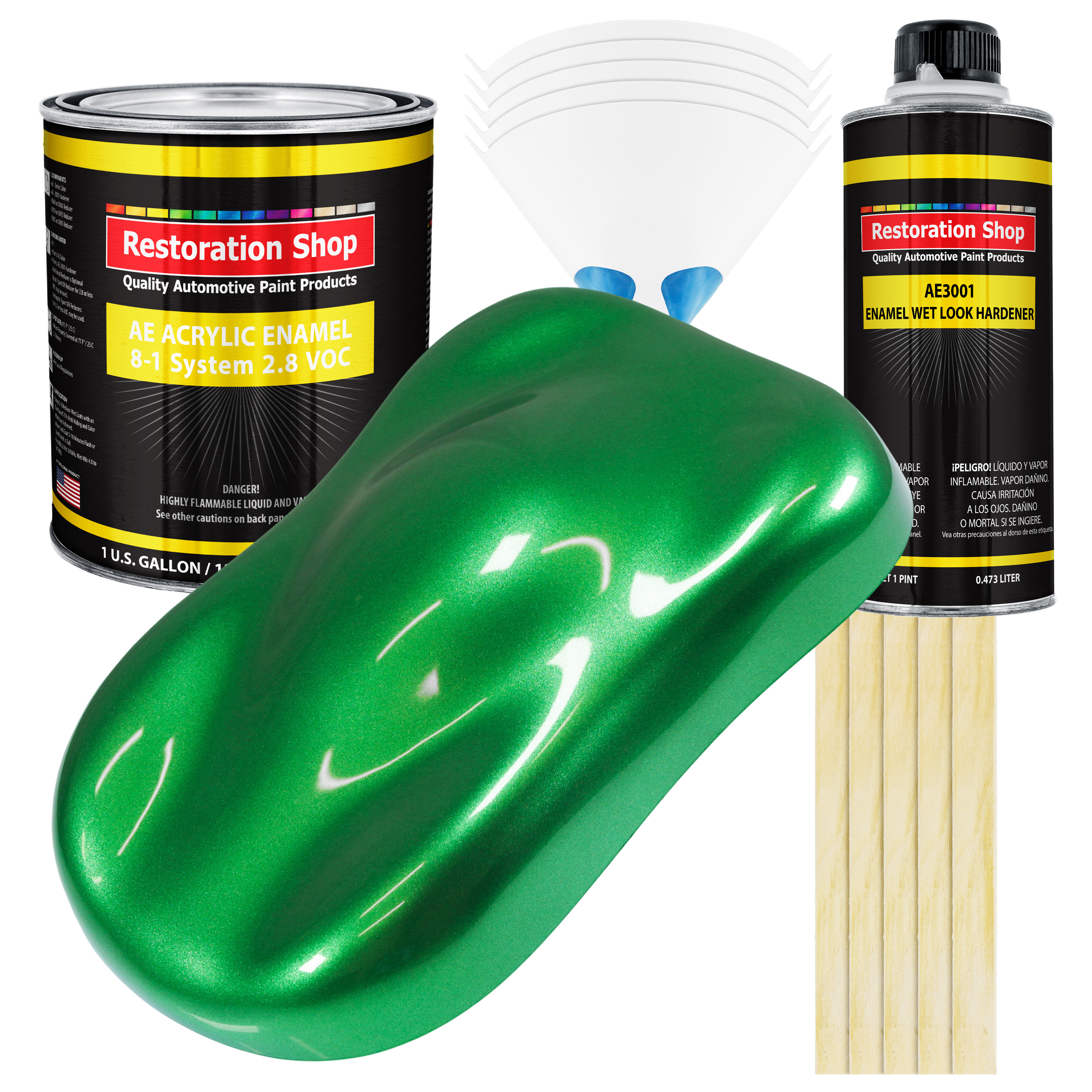 Restoration Shop - Firemist Green Acrylic Enamel Auto Paint, Complete ...