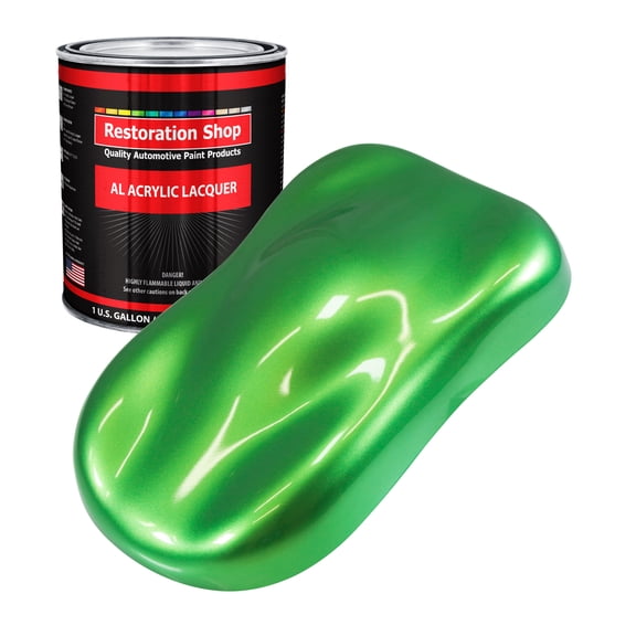 Restoration Shop - Firemist Lime Acrylic Lacquer Auto Paint - Gallon Paint Color Only - Professional Gloss