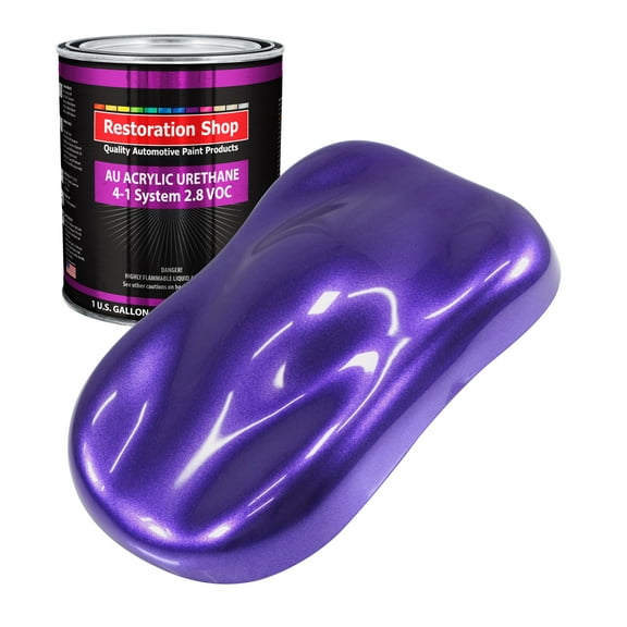 Restoration Shop Firemist Purple Acrylic Urethane Auto Paint - Gallon Paint Color Only, Single Stage High Gloss