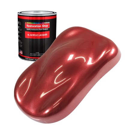 Restoration Shop - Firemist Red Acrylic Lacquer Auto Paint - Quart Paint Color Only - Professional Gloss