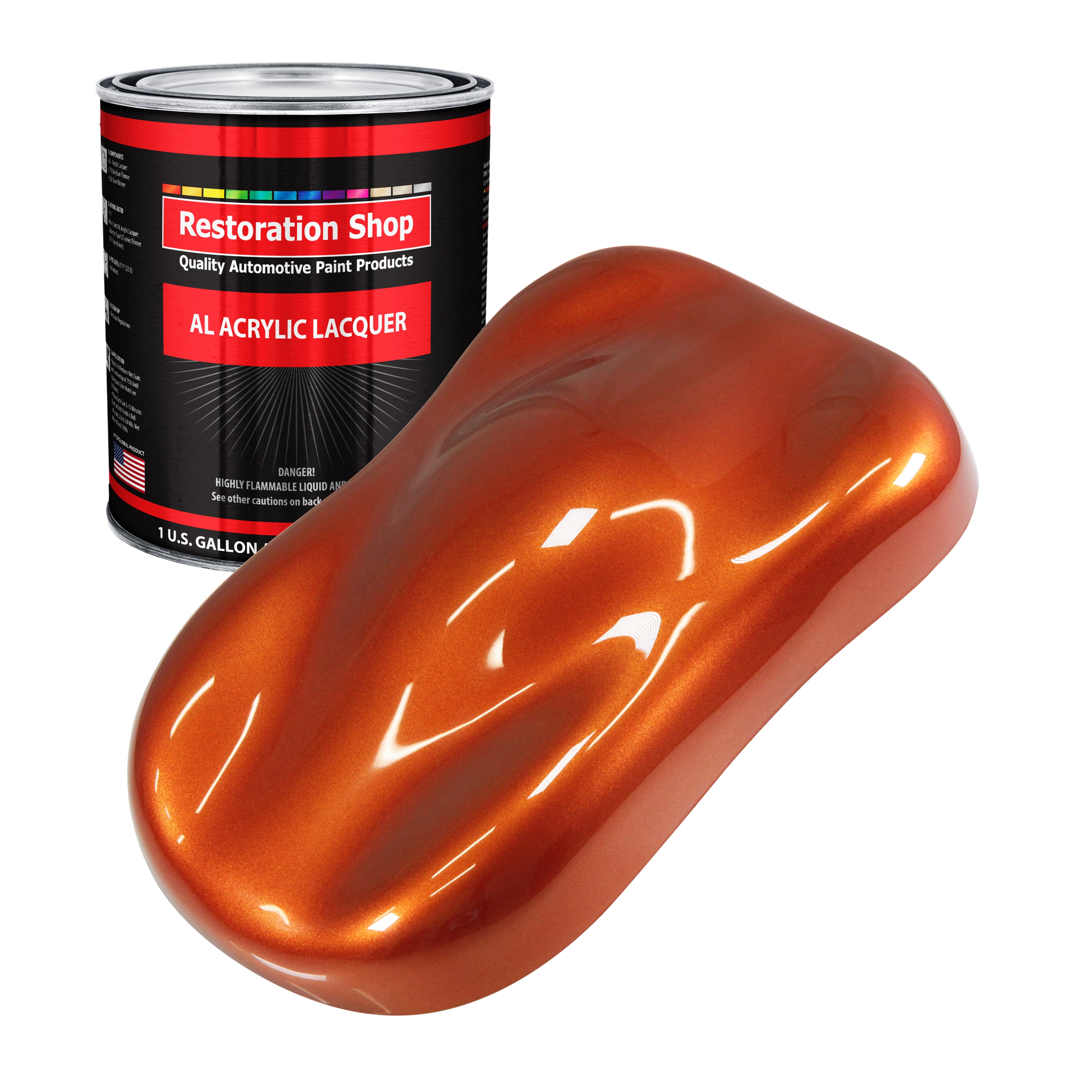 Restoration Shop Inferno Orange Pearl Metallic Acrylic Lacquer Auto