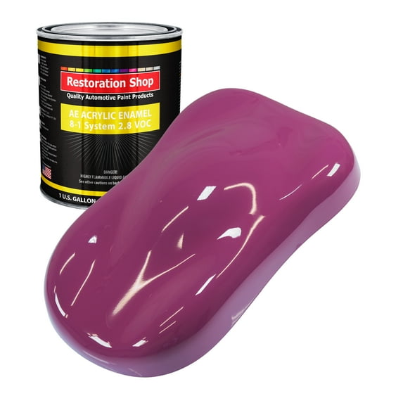 Restoration Shop Magenta Acrylic Enamel Auto Paint - Gallon Paint Color Only - Single Stage High Gloss