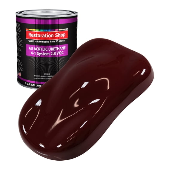 Restoration Shop Mine Red Acrylic Urethane Auto Paint - Gallon Paint Color Only, Single Stage High Gloss