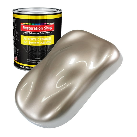 Restoration Shop Mocha Frost Metallic Acrylic Enamel Auto Paint - Gallon Paint Color Only - Single Stage High Gloss