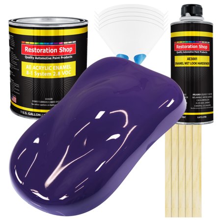 Restoration Shop - Mystical Purple Acrylic Enamel Auto Paint, Complete Gallon Paint Kit, Single Stage High Gloss