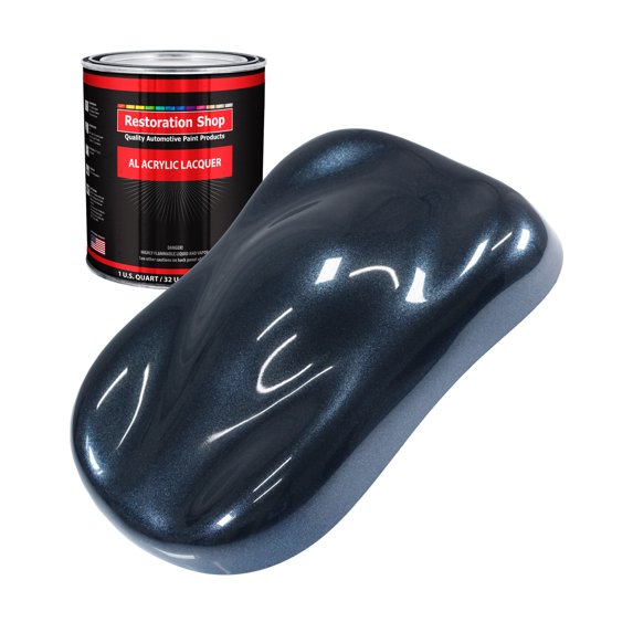 Restoration Shop - Neptune Blue Firemist Acrylic Lacquer Auto Paint - Quart Paint Color Only - Professional Gloss