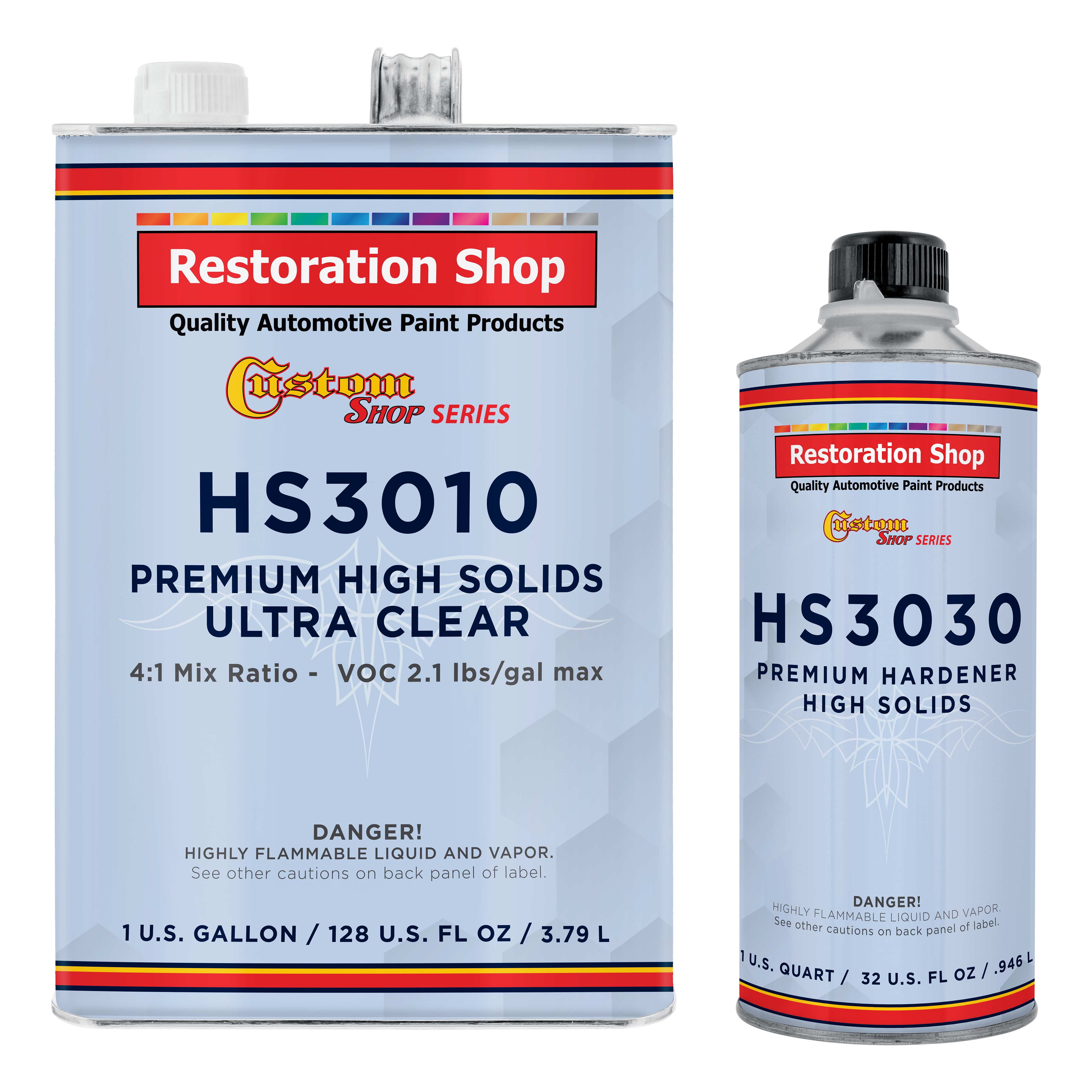 Restoration Shop Premium High Solids Ultra Clearcoat Auto Paint Kit, 2.