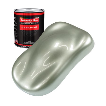 Restoration Shop - Sage Green Metallic Acrylic Lacquer Auto Paint - Quart Paint Color Only - Professional Gloss