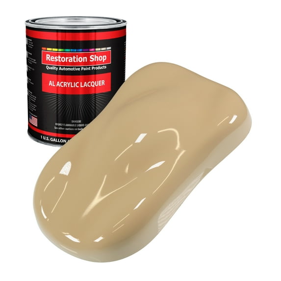 Restoration Shop - Shoreline Beige Acrylic Lacquer Auto Paint - Gallon Paint Color Only - Professional Gloss