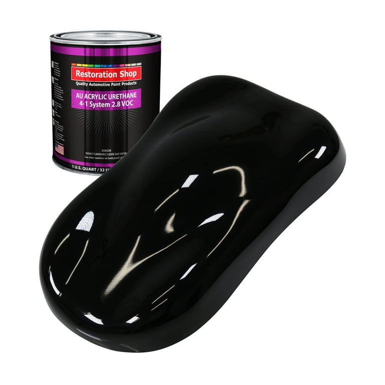 Sherwin-Williams A08125 ACRY GLO HS Matte Black 37038 Acrylic Urethane  Paint - 3/4 Gallon at