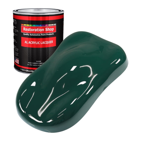 Restoration Shop - Woodland Green Acrylic Lacquer Auto Paint - Gallon Paint Color Only - Professional Gloss