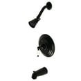 thumbnail image 1 of Restoration Traditional Tub & Shower Faucet, Matte Black, 1 of 1