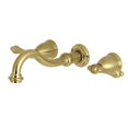 thumbnail image 1 of Restoration Two-Handle Wall Mount Tub Faucet, Brushed Brass, 1 of 1