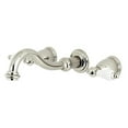 thumbnail image 1 of Restoration Two-Handle Wall Mount Tub Faucet, Polished Nickel, 1 of 1