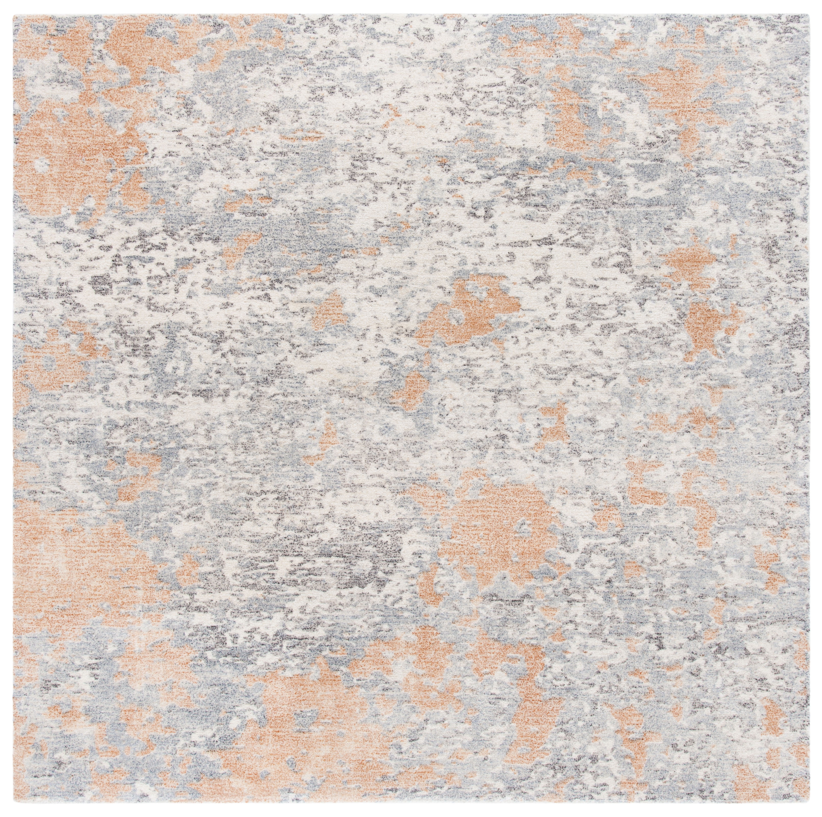 Heirloom Gray 6' Square Hand-Tufted Wool & Viscose Rug