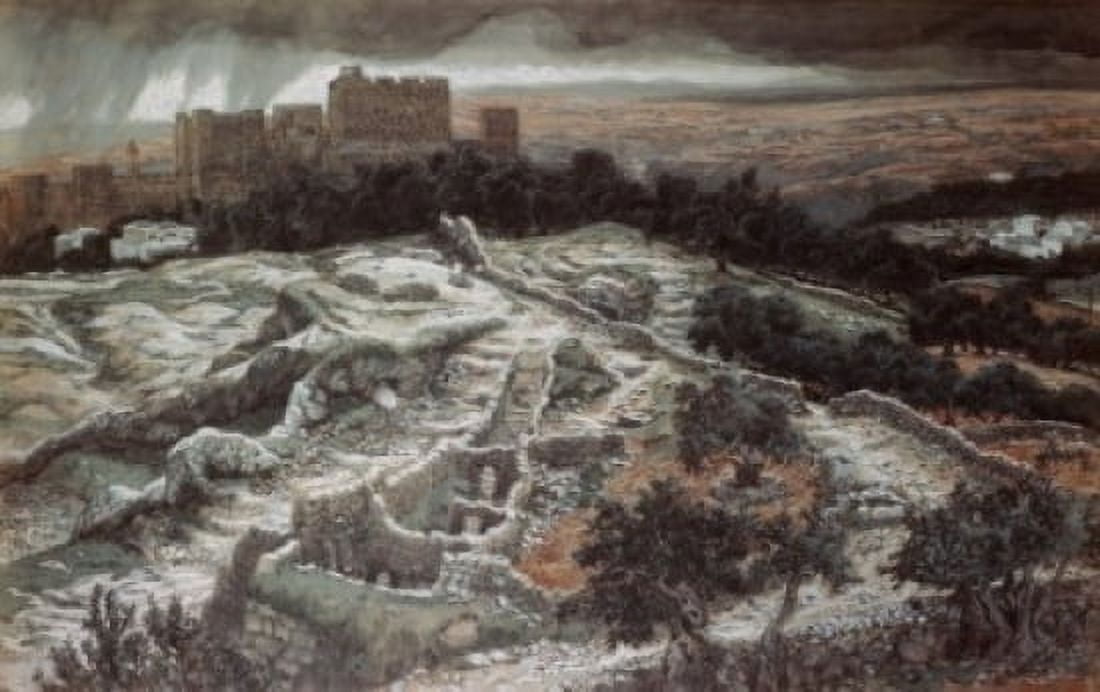 Restoration of Calvary from the Gate of Judgement James Tissot (1836-1902 French) Canvas Art - James Tissot (18 x 24)