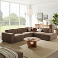 thumbnail image 1 of Restore 4-Piece Performance Fabric Upholstered Modular L-Shaped Sofa, 1 of 10