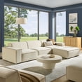 thumbnail image 1 of Restore 4-Piece Performance Fabric Upholstered Modular Sofa Set with Ottoman, 1 of 10