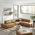 thumbnail image 1 of Restore 4-Piece Vegan Leather Modular L-Shaped Armless Sectional Sofa, 1 of 10